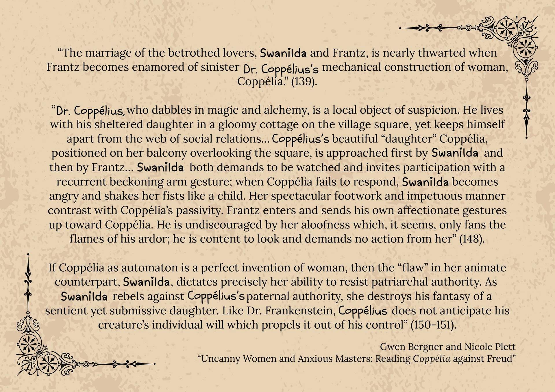 Coppélia Background